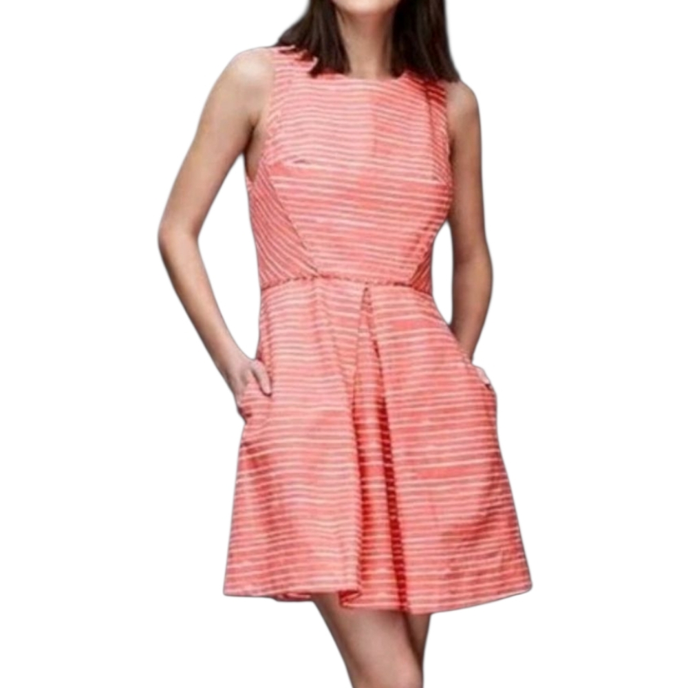 GAP Coral Striped Mini Dress